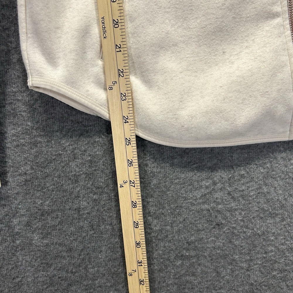 Athleta Cozy Karma Recover Full Zip Jacket Heather Cream Rose Gold SIZE Medium - Picture 8 of 9